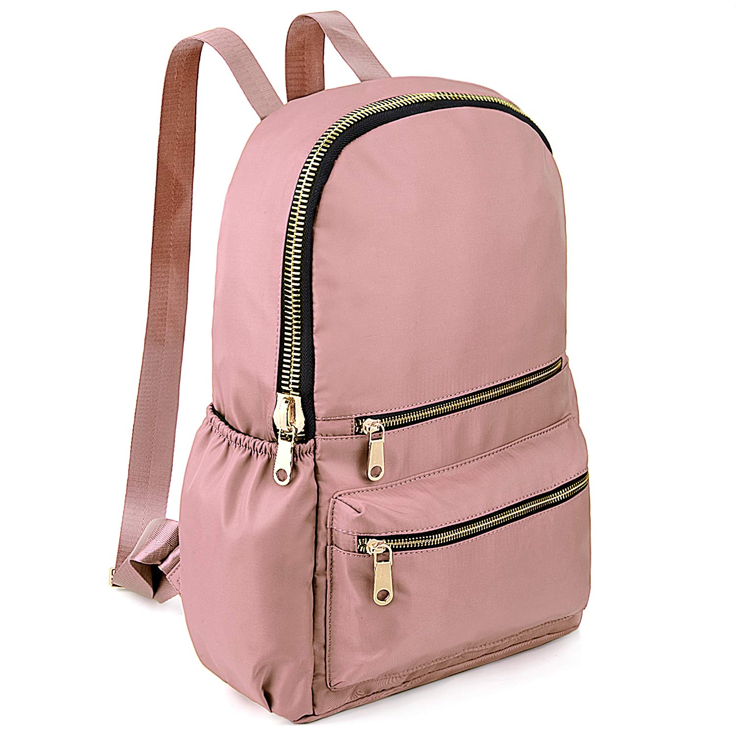 UTO Girl's Nylon School Backpack Travel Rucksack Bag Shoulder Purse Waterproof Oxford Cloths Pink