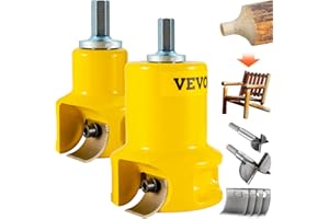 VEVOR Tenon Cutter, 1"/25.4mm & 2"/50.8mm Diameter, with Dual Curved Blades & Button Screws Home Master Kit, Premium Aluminum