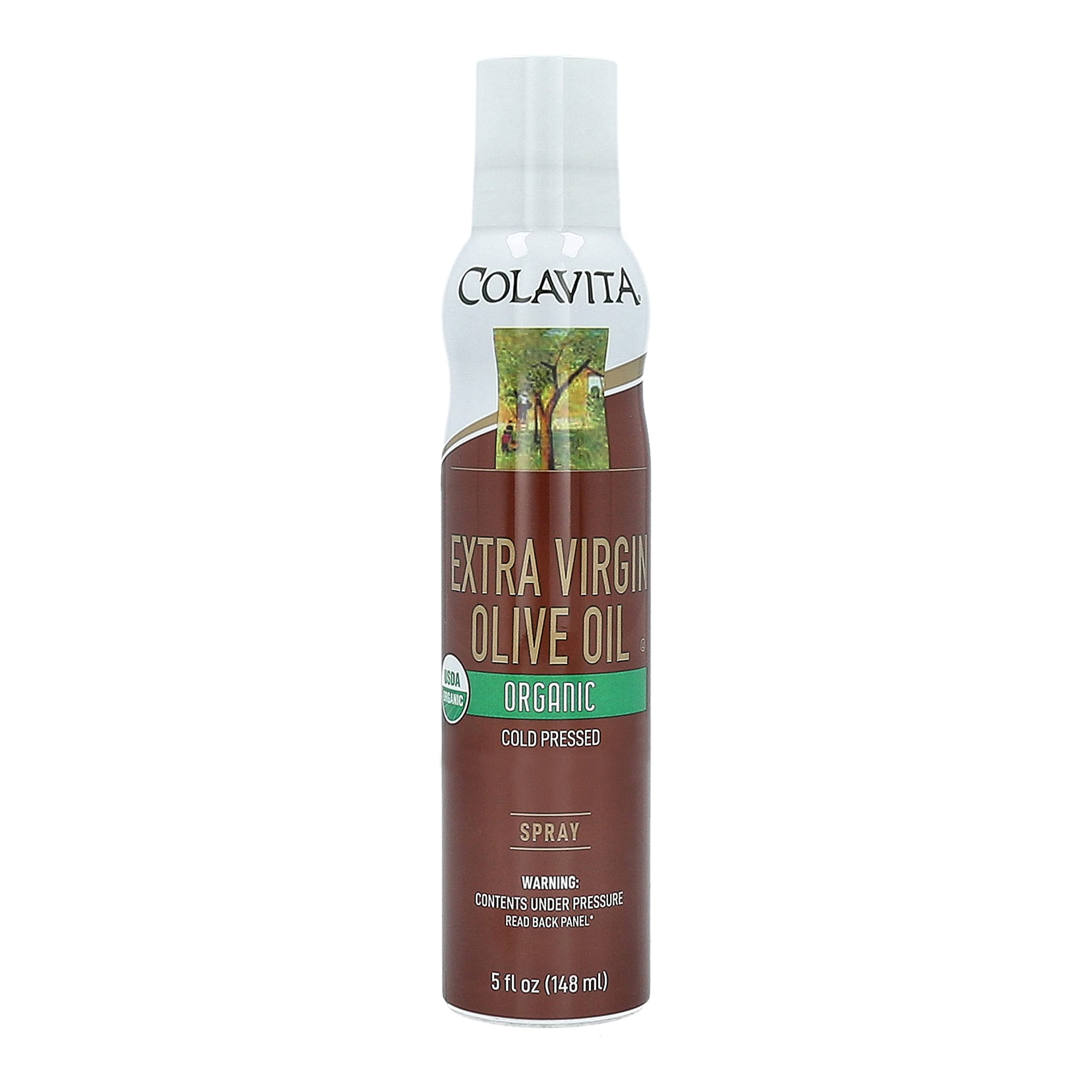 Colavita Spray Oils – Organic Extra Virgin Olive Oil Spray, 5oz (148ml) Can
