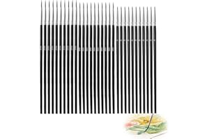 30 Pack Paint Brushes, Fine Detail Paint Brush Set - 3 Sizes #0, #00, #000 with 10 Pieces Each, Extra-Long Fine-Tipped Liner 