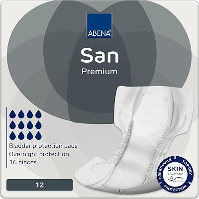 ABENA San 12 4000ML Premium Incontinence Pads for Men Women Breathable