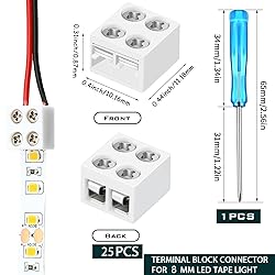 25 Pack erless Led Tape Light Connectors Tighten