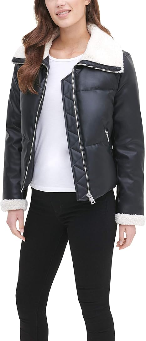 short puffer coat levis