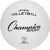 Champion Sports Rubber Volleyballs &ndash; Durable Official Size Balls for Game &amp; Practice Use, Indoor/Outdoor Play