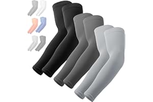 UV Sun Protection Compression Arm Sleeves - Tattoo Cover Up - Cooling Athletic Sports Sleeve for Football, Golf & Volleyball