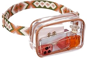 Telena Clear Fanny Pack Clear Bag for Stadium Events Crossbody Bag Purse Approved for Concerts