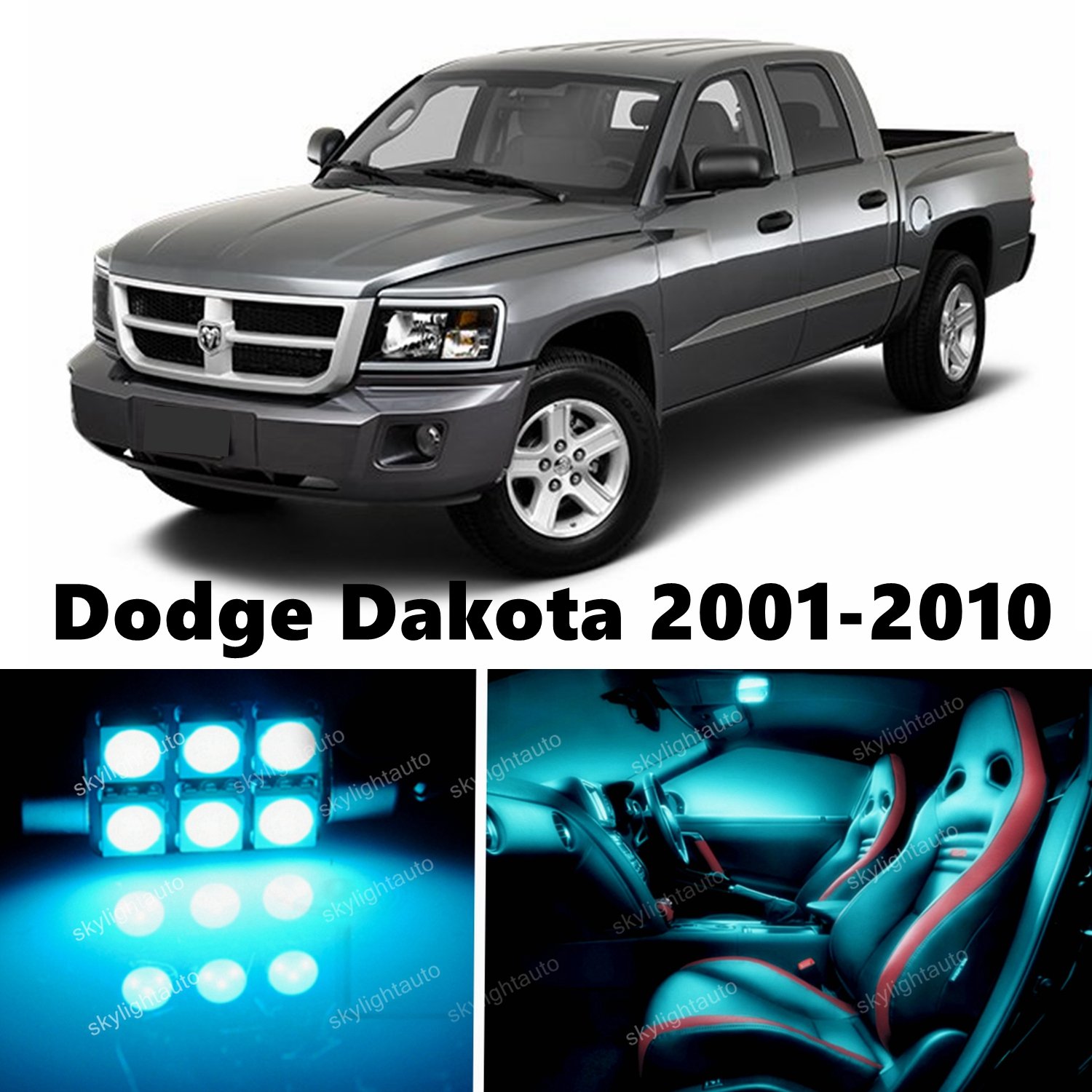 Amazon Com 11pcs Led Premium Ice Blue Light Interior