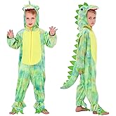 DearSun Child's T-Rex Dinosaur Costume Dinosaur Costume for Kids Fancy Dress Costume Hooded Romper Jumpsuit