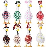 All Season Porch Goose Outfits Clothes Costume Clothing for Plastic Cement Goose Statue Patio Yard Outdoor Decor