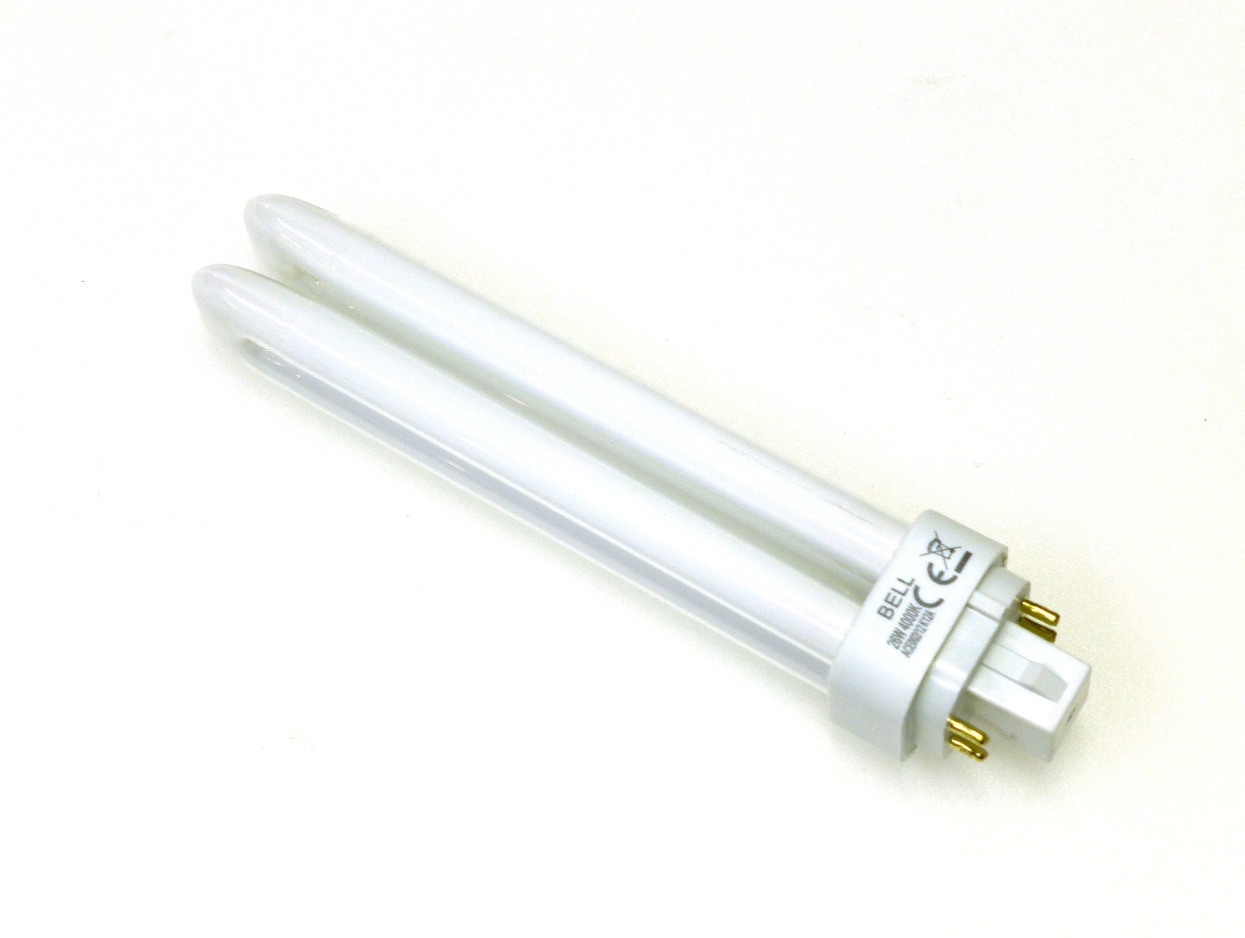 4x 26 watt 4 pin Energy Saving CFL Lamp 26W Cool White 840 G24q-3 Double turn BELL 1800 Lumen