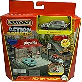 Mattel Matchbox Action Drivers Pizza Hut Pizza Run Playset