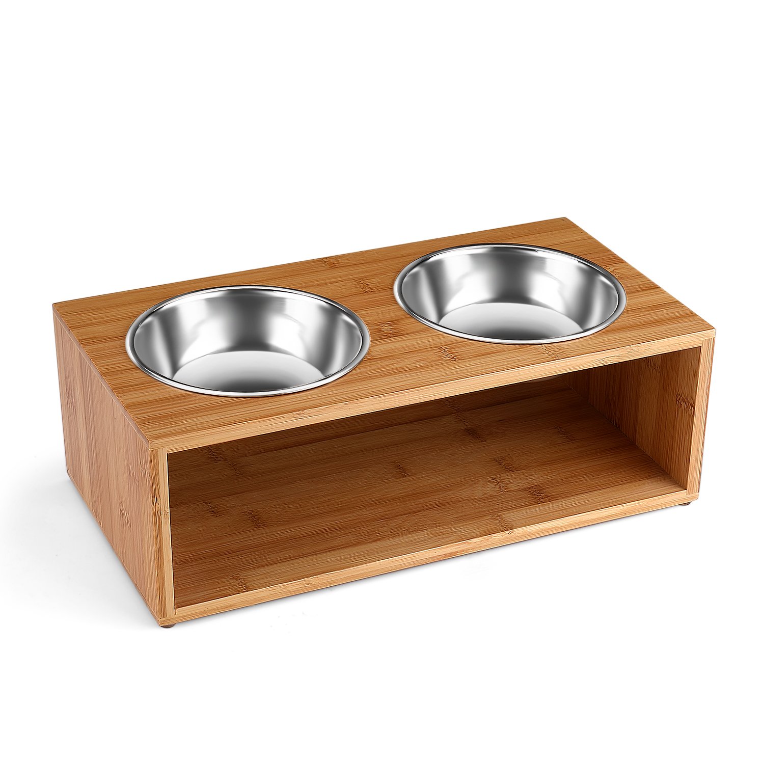 Flexzion Elevated Raised Dog And Cat Pet Feeder Bowls Raised