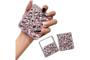 Szakdws Diamond Case for Moto Razr+/Plus 2024,Cute Pink Sparkly Crystal 3D Handmade Full Body Rhinestone Gemstones Glitter Phone Case for Women Girls