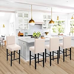 YISUN Bar Stool Covers, Stretch Waterproof PU Bar