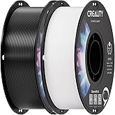 Creality PETG Filament 1.75mm, Black &amp; White, 2-Pack (2 kg) | Excellent Toughness, High Precision, Odorless Non-Toxic, Moistureproof, Accuracy +/- 0.02mm