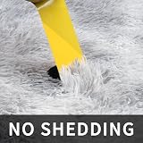 Sour Lemon 200x300 cm Grey Shaggy Rug Large Soft Non Slip Floor Mat view 5