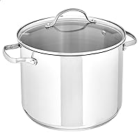 鶹 Basics Stainless Steel Stock Pot with Lid, 8-Quart, Silver