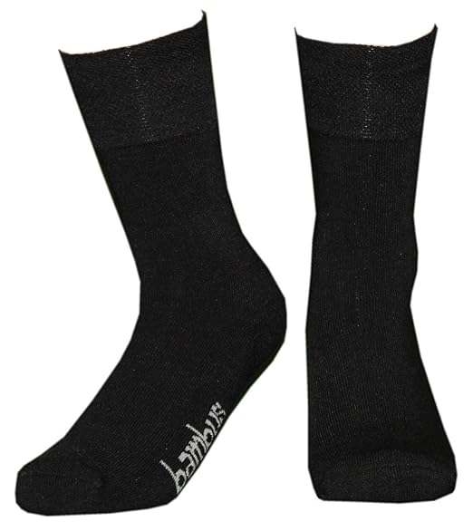 3 Paar Bambus-Socken mit Frottee-Sohle ohne Gummi