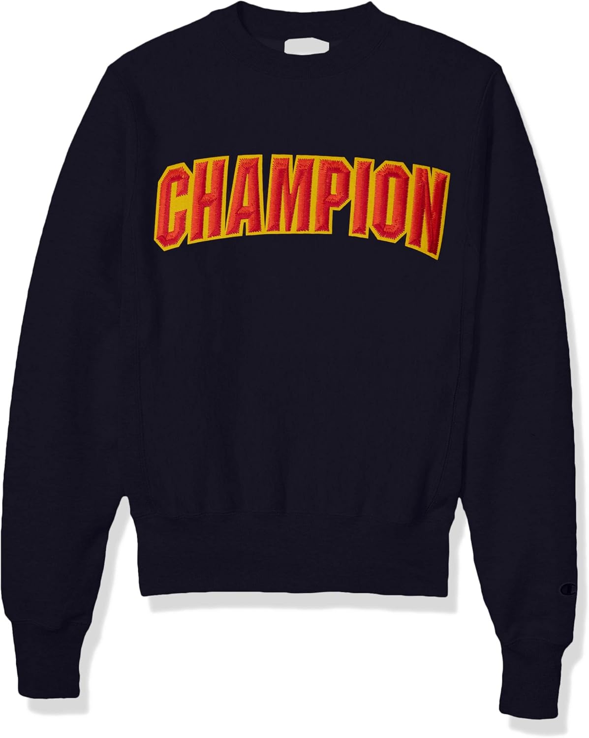 Champion LIFE Men's Reverse Weave Crew-Block Champion Arch: Clothing