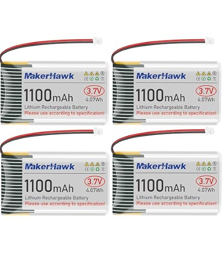 Meshnology - Batería Li de 3,7 V 1100 mAh con cable cargador USB 102540 Meshnology - Batería Li de 3,7 V 1100 mAh con cable cargador USB 102540