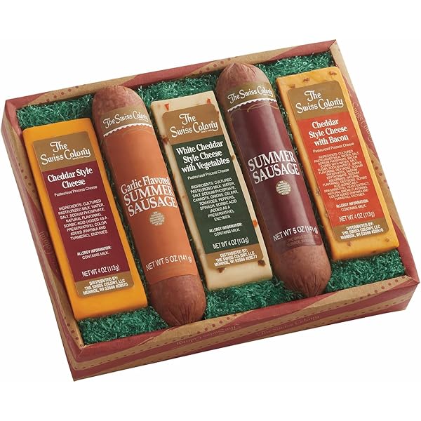 Wisconsin Cheeseman Meat & Cheese Gift Box - 2 Pack With Summer Sausage & Cheese Variety