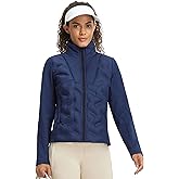 M MAELREG Womens Lightweight Insulated Puffer Jacket Fleece Lined Full Zip Jackets for Running Hiking Winter Fall Wear