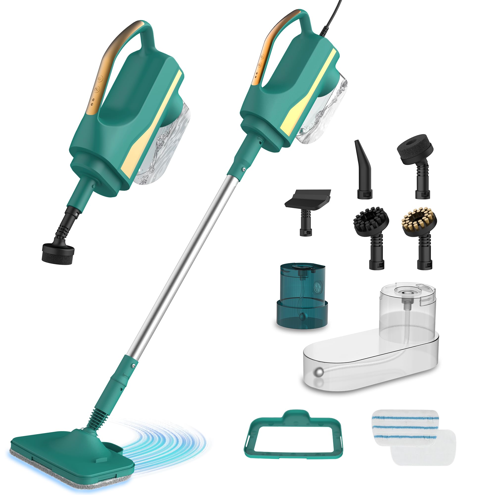 Photo 1 of Steam Mop for Floor Cleaning, All-In-One Powerful Handheld Steam Cleaner for Home, 3 Modes Adjustable Steam High-temp for Deep Clean, Two Water Tanks, MultiPurpose Steamer for Hardwood, Tile, Carpet