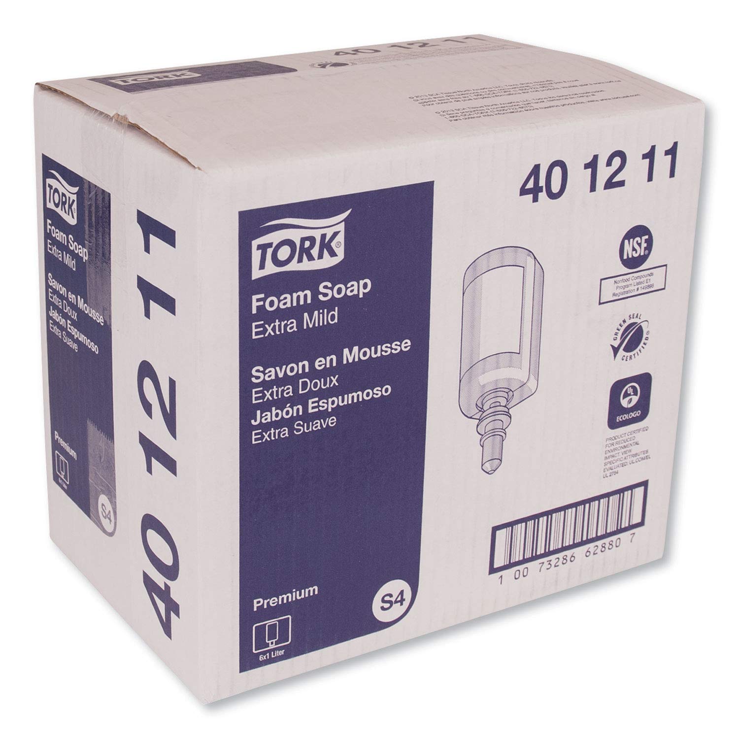 Tork Extra Mild Foam Soap - 401211 - Soap for S4 Dispenser Systems - Premium Quality, Fragrance- and Dye-free 1 x 33.815 fl oz: Industrial & Scientific
