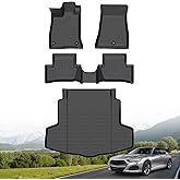 Hutisya-Floor Mats & Cargo Liner Set Fit for 2021-2025 Acura TLX All Weather Protection Anti-Slip & Durable TPE Full Set Line