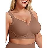 LetsJoli Bras for Women Supportive Wireless Push Up Bra Full Coverage No Underwire Seamless Plus Size for Older Women