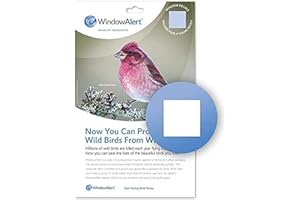 WindowAlert Classic Square Anti-Collision Decal - UV-Reflective Window Decal to Protect Wild Birds from Glass Collisions - Made in The USA