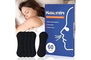 VENTRO VYKOR Nasal Strips for Snoring,60 Ct Nose Strips for Breathing, Promote Deeper Sleep & Enhance Sports Performance, Sweat-Resistant for Men and Women (Black)