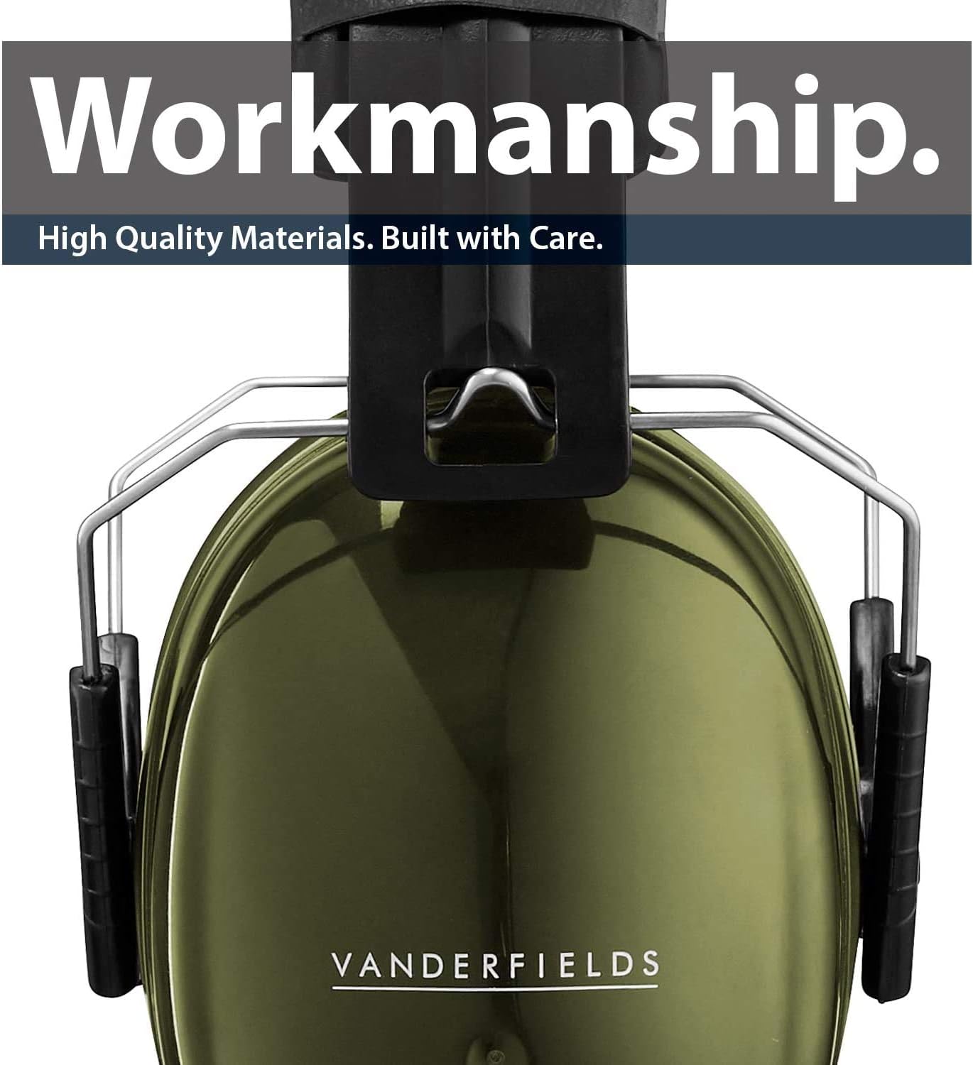 Ear Defenders Adult - Foldable Hearing Protection Ear Muffs Noise Cancelling - Perfect for DIYm Working, Shooting, Gardening - Adjustable Headband for Adults Men Women - 2 Years Warranty - Green - - 