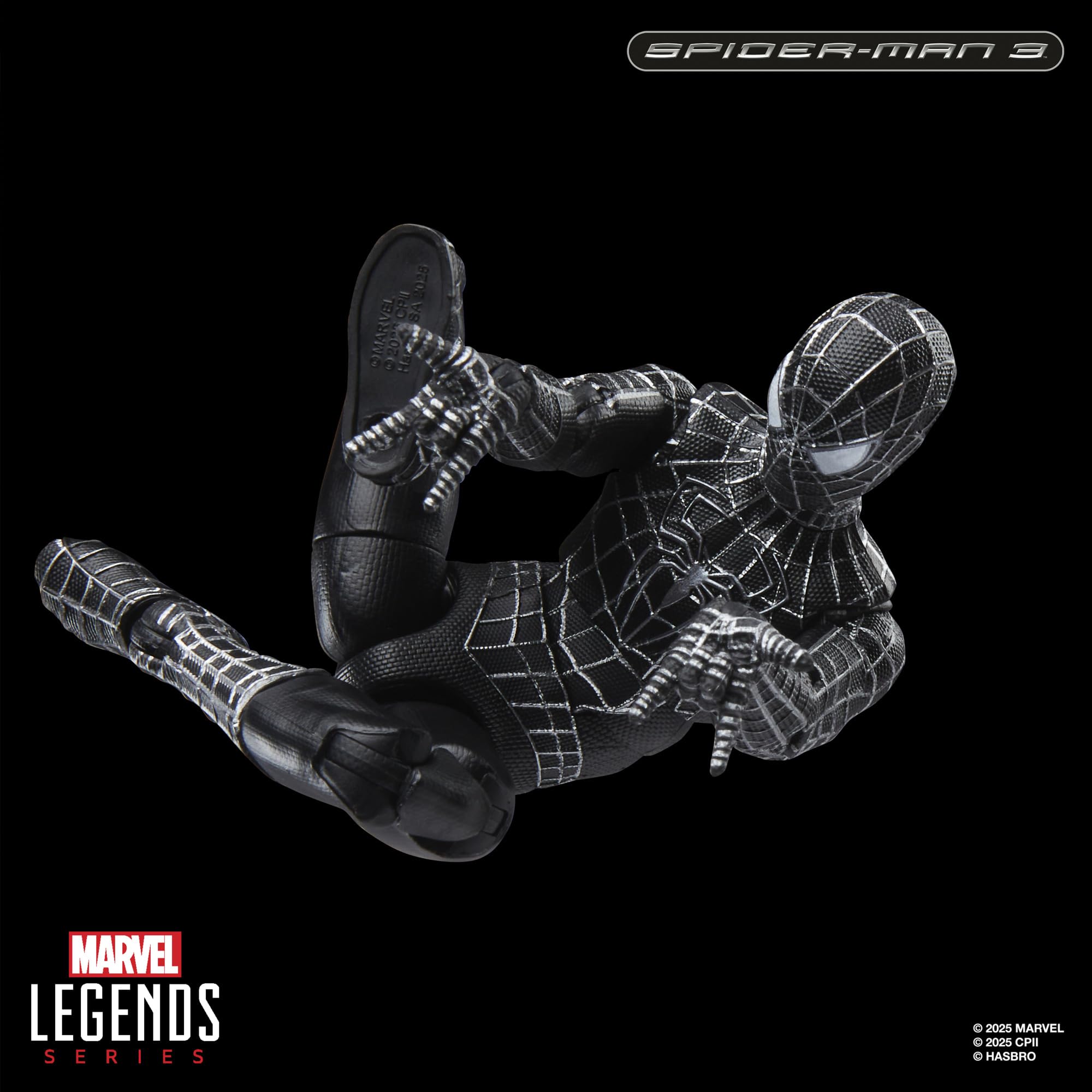 Marvel Legends Series Spider-Man, Spider-Man 3 Collectible 6 Inch Action Figure with Symbiote Accessories