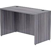 Lorell, LLR69549, Weathered Charcoal Laminate Desking Desk Shell, 1 Each