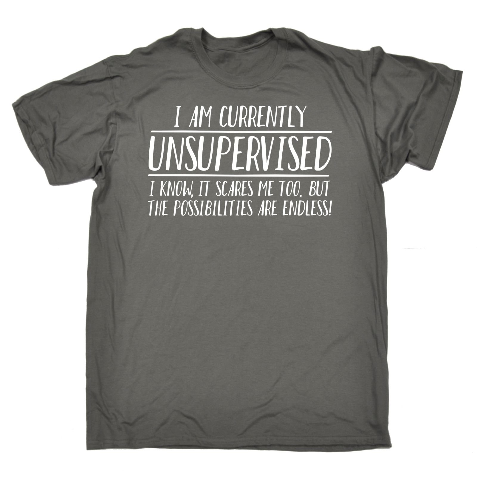 123tFunny Novelty Men's I Am Unsupervised The Possibilities are Endless T-Shirt