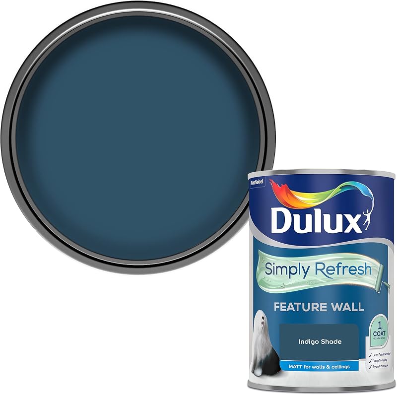Dulux Simply Refresh Indigo Matt Emulsion Paint 1.25L One Coat Coverage