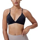 MsAnya Women's Triangle Bralette Plunge Unlined Seamless Bra No Underwire Sexy Comfortable Everyday V Neck Wireless