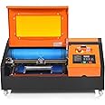 VEVOR 40W Desktop CO2 Laser Engraver, 12 x 8 in, 11.8 IPS Laser Cutter Machine with Water-Cooled Laser Tube, Compatible with CorelDRAW, Windows XP 7 8 10, EMF, JPG, PLT, WMF, for Wood Acrylic Fabric