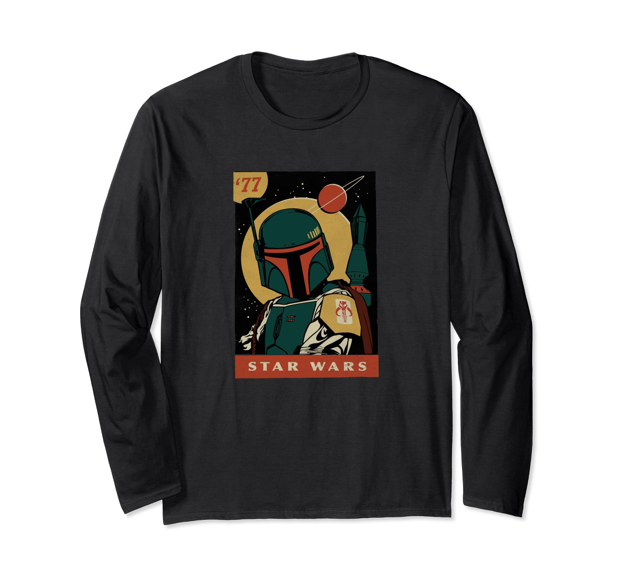 Star Wars Boba Fett Vintage Trading Card '77 Long Sleeve T-Shirt