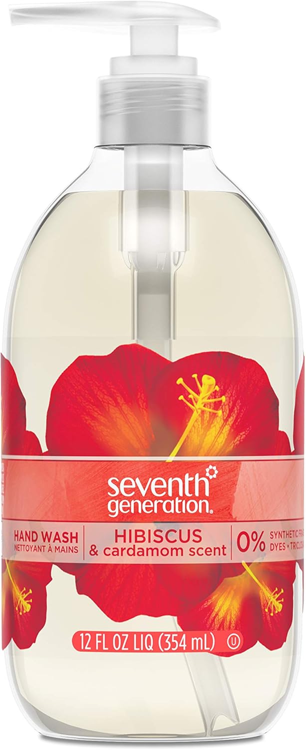 Seventh Generation Hand Wash Soap, Hibiscus & Cardamom, 12
