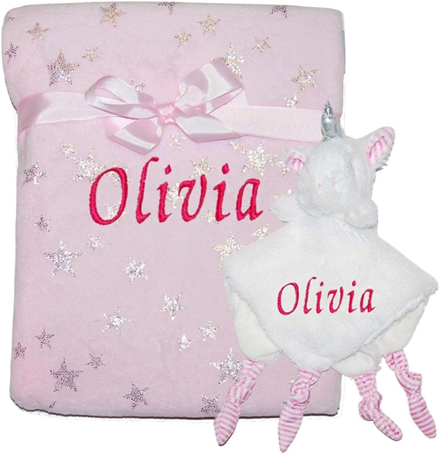 personalised baby girl comforter