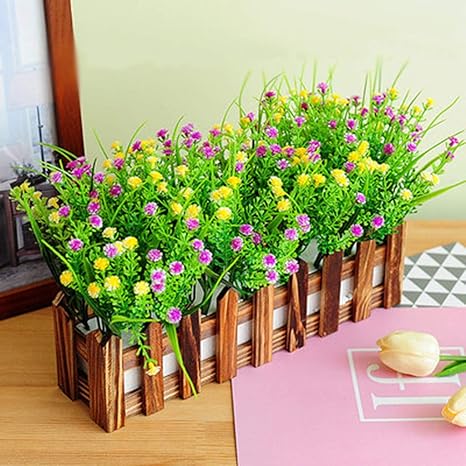 Amazon 人工花 30センチフェンス炭化色フェンスフラワースーツ造花屋内休日の装飾装飾的な偽の花の装飾花 造花 オンライン通販