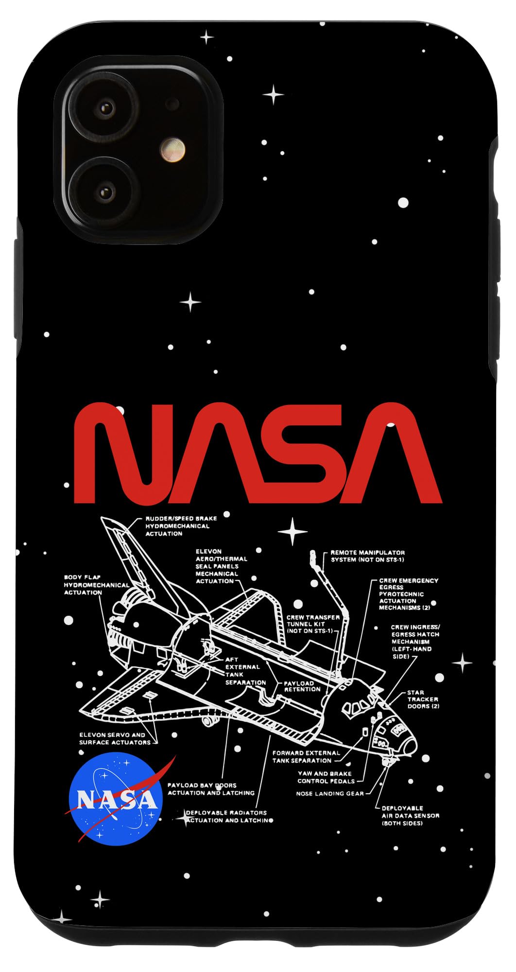 iPhone 11 NASA Space Shuttle Schematic Logo Case