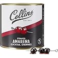 Collins Amarena Cherries - Garnish, Cocktails, Desserts, Gluten Free and Vegan Italian Sweet Tart Sour Cherry, Perfect for Bars, Restaurant, Food Service, Bakery, Pastry Shop, 7 lb (3.18 kg) Set of 1