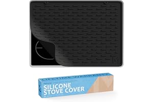 Meliusly® Silicone Stove Cover (20x28) Premium Silicone Stove Top Protector, Silicone Electric Stove Top Covers, Silicone Mat for Glass Stove Top, Silicon Stove Cover Cooktop Range Mat (Solid Black)