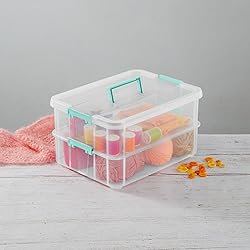 Sterilite 4 Pack Stackable Plastic Storage Bins, 2