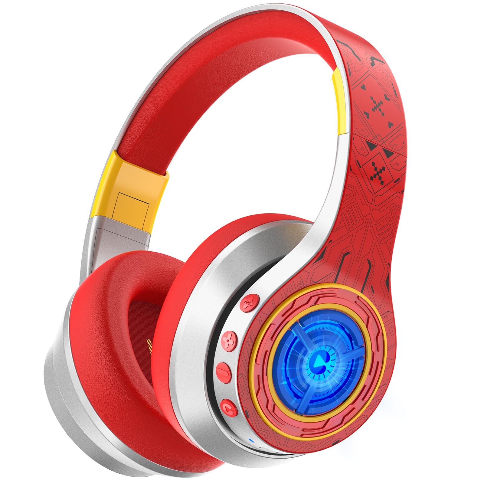 iClever Noise Cancelling Headphones for Kids, Bluetooth 6.0, LED Light Up