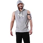 DITOK Sleeveless Hoodies for Men Tank Tops Boxing Hoodies Gym Muscle Cut Off T Shirts for Bodybuilding Athletic Training
