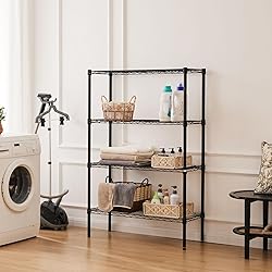 DUMOS 4 Tier Metal Wire Rack Shelf Heavy Duty